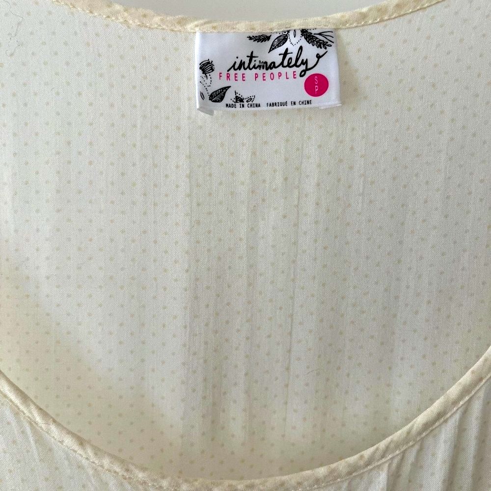 Free People Cream Lace Mini Dress Size SP